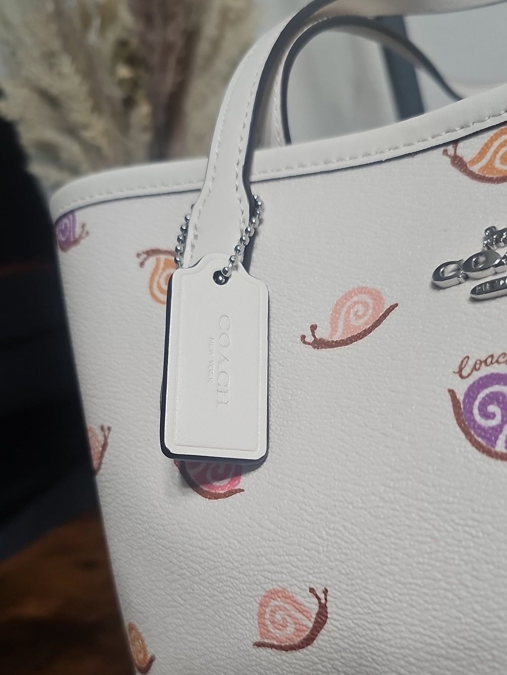 WEEKEND SALE...Coach Small City Tote with Multicolor Shell Motif - Picture 2 of 8